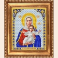 Рисунок на ткани бисером БЛАГОВЕСТ "Богородица Леушинская. Аз есмь с вами и никтоже на вы" 20х25 см
